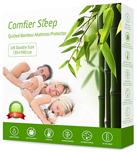 Comfier Sleep - Protector de colchón acolchado de bambú, Doublé
