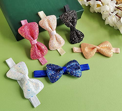 ANNACREATIONS Premium Designer Soft Bow Hairband Headband For Baby And Girls Pack Of 6 Pcs - Image 2