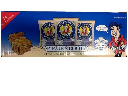 Pirate's Booty Aged Cheddar Lunch Packs, White, 0.5 Ounce (Pack of 24)