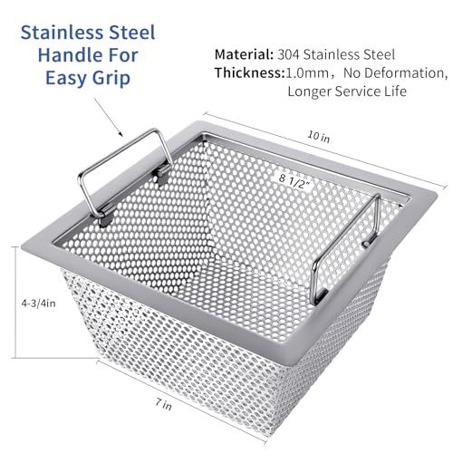 Colador para desagüe de piso comercial de acero inoxidable 304 10" x 10" x 4.75" miniatura 4