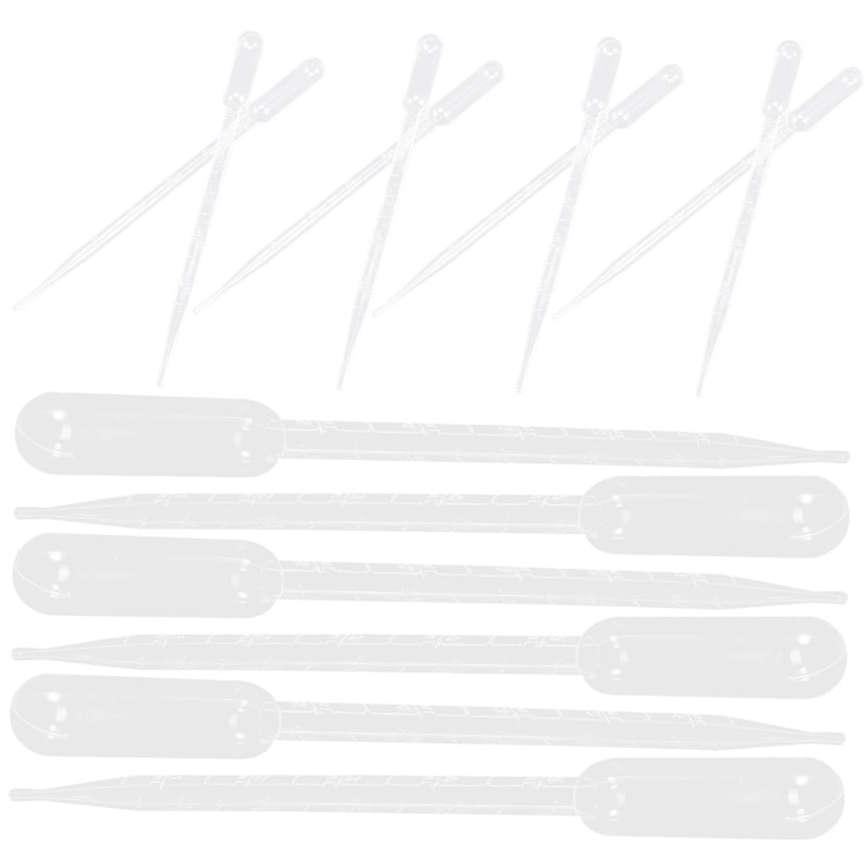 Healvian 100Pcs Pipettes Droppers for Essential Oils Lab Use DIY Crafts Accurate Measurement Transfer Pipettes for Liquid Handling and Experiments