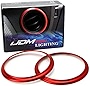 iJDMTOY 2pc JDM Red Aluminum AC Vent/Opening Trim Decoration Cover Ring Compatible With 2013-2016 Scion FR-S, 2017-2021 Toyota 86, Compatible With 2013-2021 Subaru BRZ