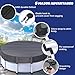 15 ft Round Winter Pool Cover for Metal Frame Above Ground Pools, Pool Cover for Winter- Upgraded Windproof Design Compatible with Intex/Bestway Frame Above Ground Outdoor Swimming Pool (Black)