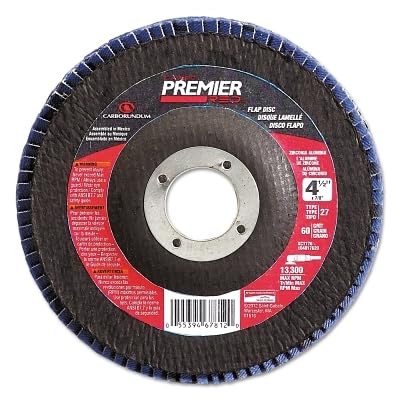 Carborundum 5539564061 Premier Red Zirconia Alumina Type 27 Flap Discs- (5 Units)