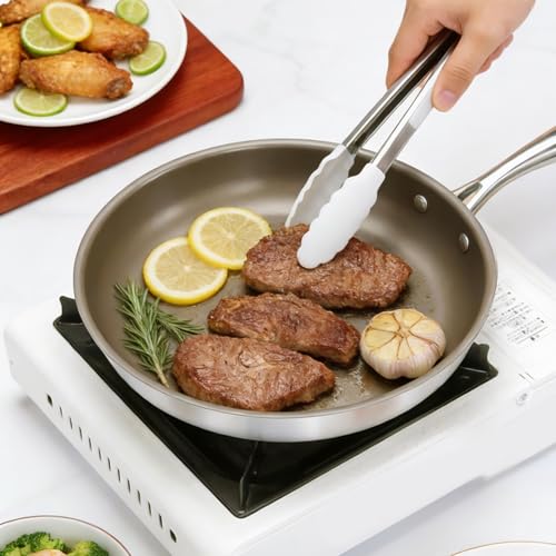 Poêle en titane avec couvercle pour œufs et viande - 4