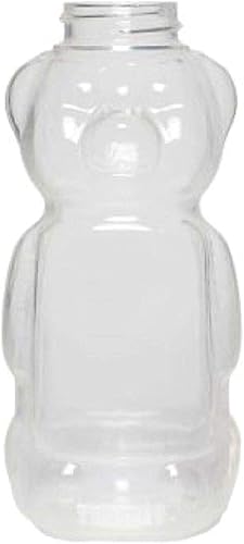 Aaron Packaging - Botella de plástico de oso de miel de 8 onzas (12 onzas de miel) con tapa superior abatible amarilla (1)