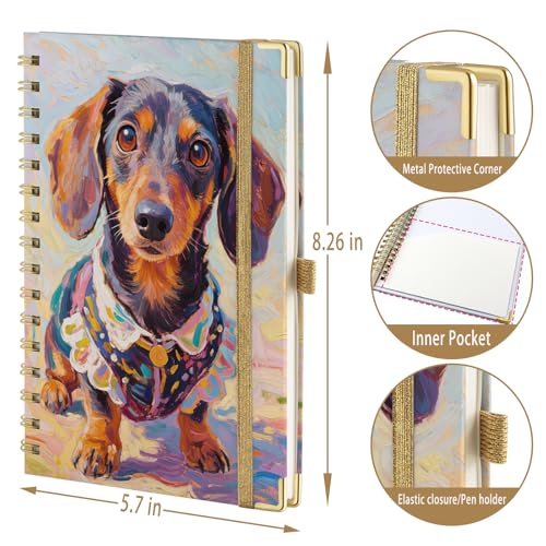 Cadeau teckel original avec carnet de notes A5 ligné et stylo inclus - 3