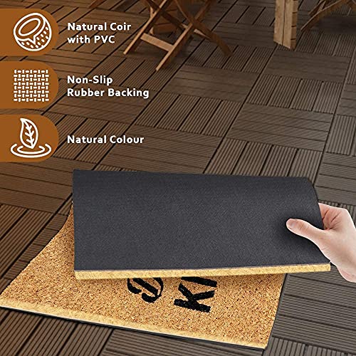 Image of Onlymat inchDon't Ring Bell Funny Printed Doormat (Black /Brown), Anti-Slip Coir with PVC Backing (75x45cm) - Rectangular Rug for Entryway, Outdoor, Home, Door, Floor, Hall & Living Room Use.