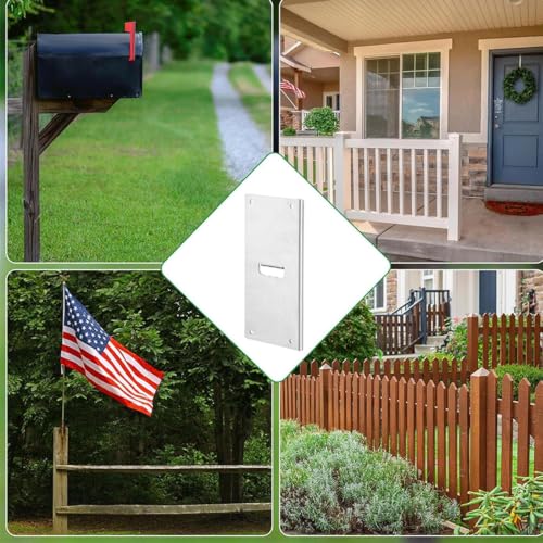Soporte de refuerzo para poste de buzon 4x4 extensor resistente para garaje y vallas de jardin 4