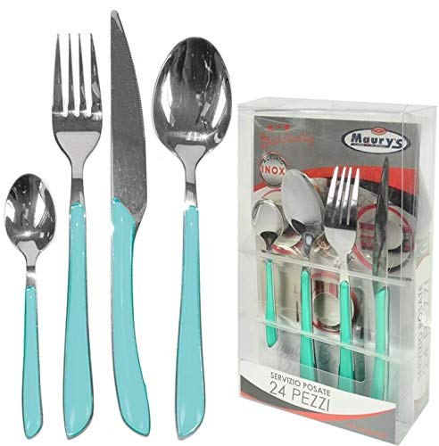 Maury's Set Posate da Tavola 24 pezzi in acciaio