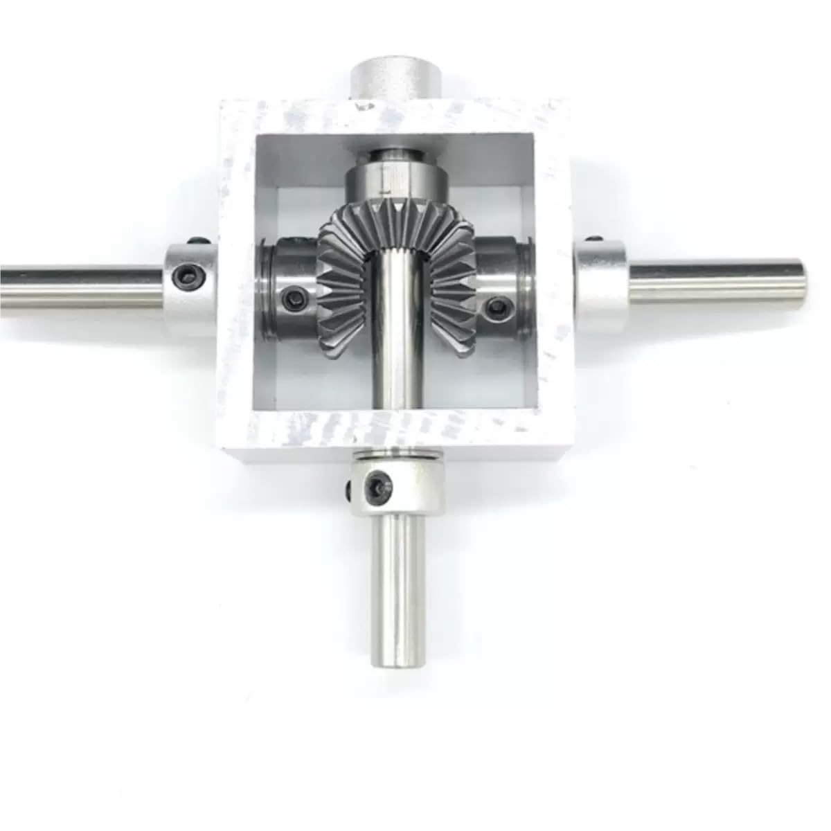 Angle Steering 1pcs 1:1 Transmission Right Angle Bevel Gear Gearbox One in Two Out 90 Degree Steering Commutator Forward Reverse Gearbox Driving Change(8MM)