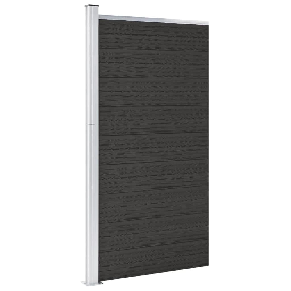 Haus & Garten Zaunpaneel WPC 95x186 cm schwarz Möbel Wahl