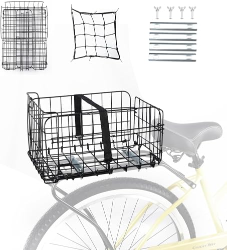 ZUKKA Fahrradkorb Hinten Abnehmbares Metall höhenverstellbar Fahrrad...