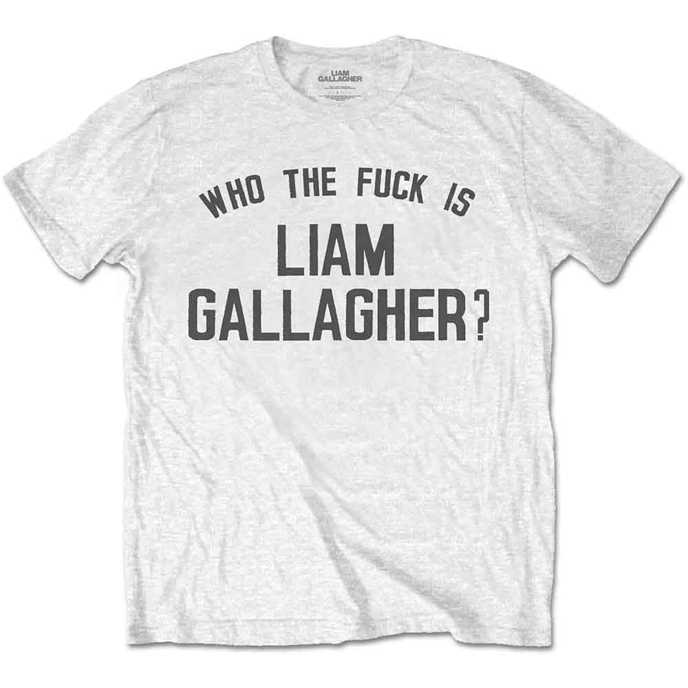 Liam Gallagher Unisex Adult Who The Fuck is T-Shirt (XXL) (White)