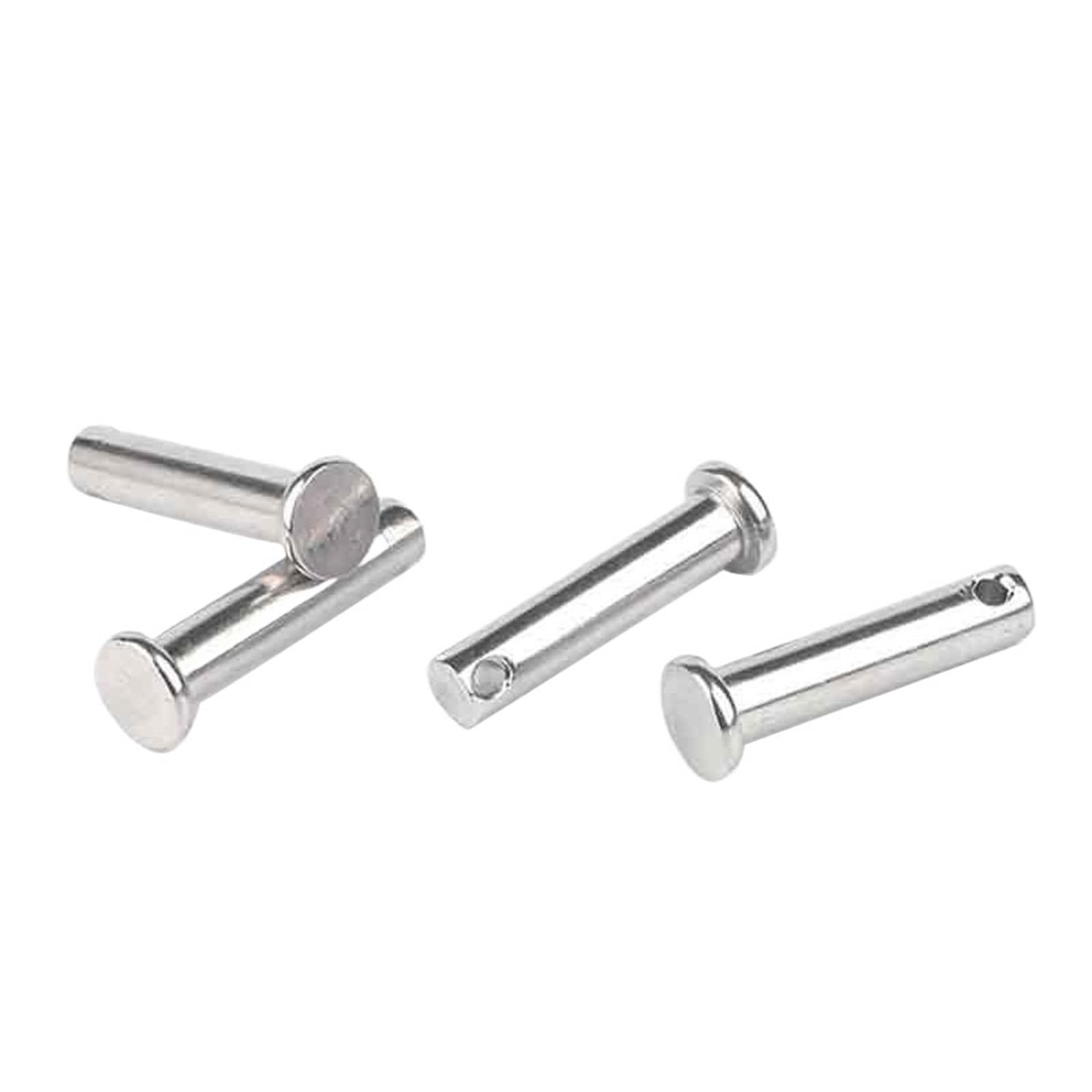 Pasadores de horquilla M18 M20 con cabeza de acero inoxidable 304, eje de cabeza plana con orificio, pasador de perno, 1/2 piezas(M18x80-1Pcs)
