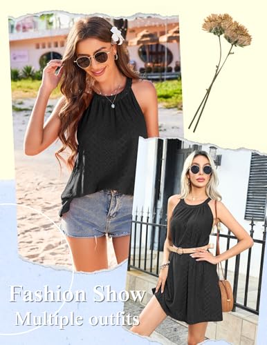 AI'MAGE Womens Swimsuit Cover Up Hollow Out Crochet Coverups Sleeveless Beach Dress Tank Bikini Cover Ups S-3XL3