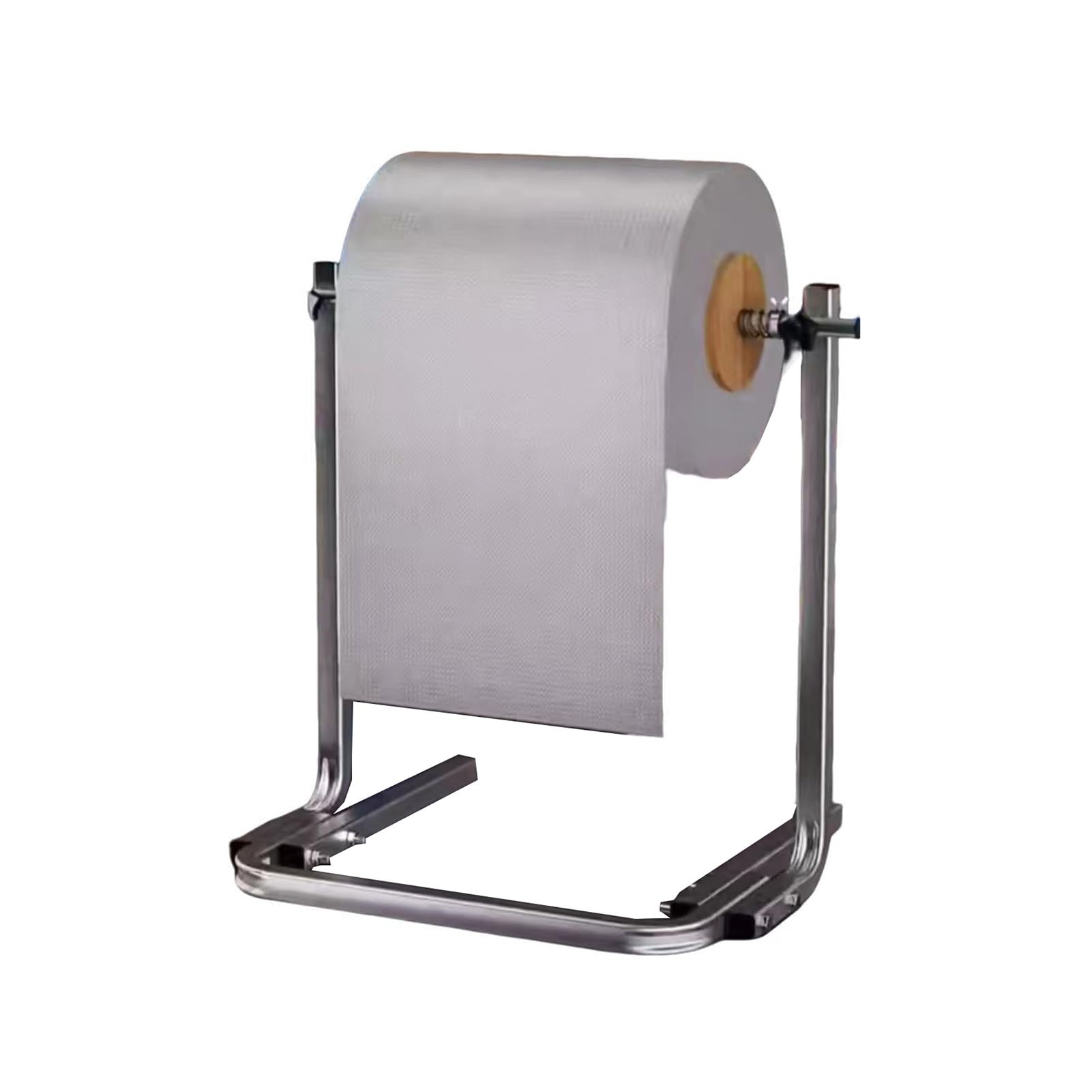 Dispenser per rotolo di pluriball da tavolo, supporto manuale per imballaggio in schiuma, telaio in tubo zincato, capacità di carico 50 kg, per magazzino e trasloco