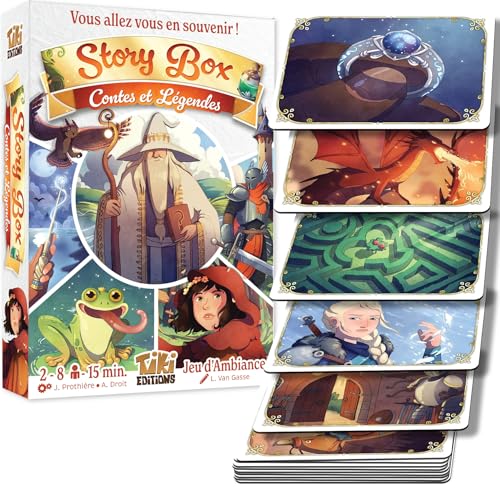 TIKI Editions Story Box Contes et Légendes - Jeu de Société - Version Française pour Toute la Famille | Ambiance coopératif | 2-8 Joueurs