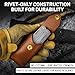 American Bench Craft Leather Multitool Sheath fits Leatherman Wingman, Sidekick, Reber, Rev, Fuse | Riveted Leatherman Case for Belt | Premium Full Grain Leather Sheath/Holster with Brass Snap - Tan