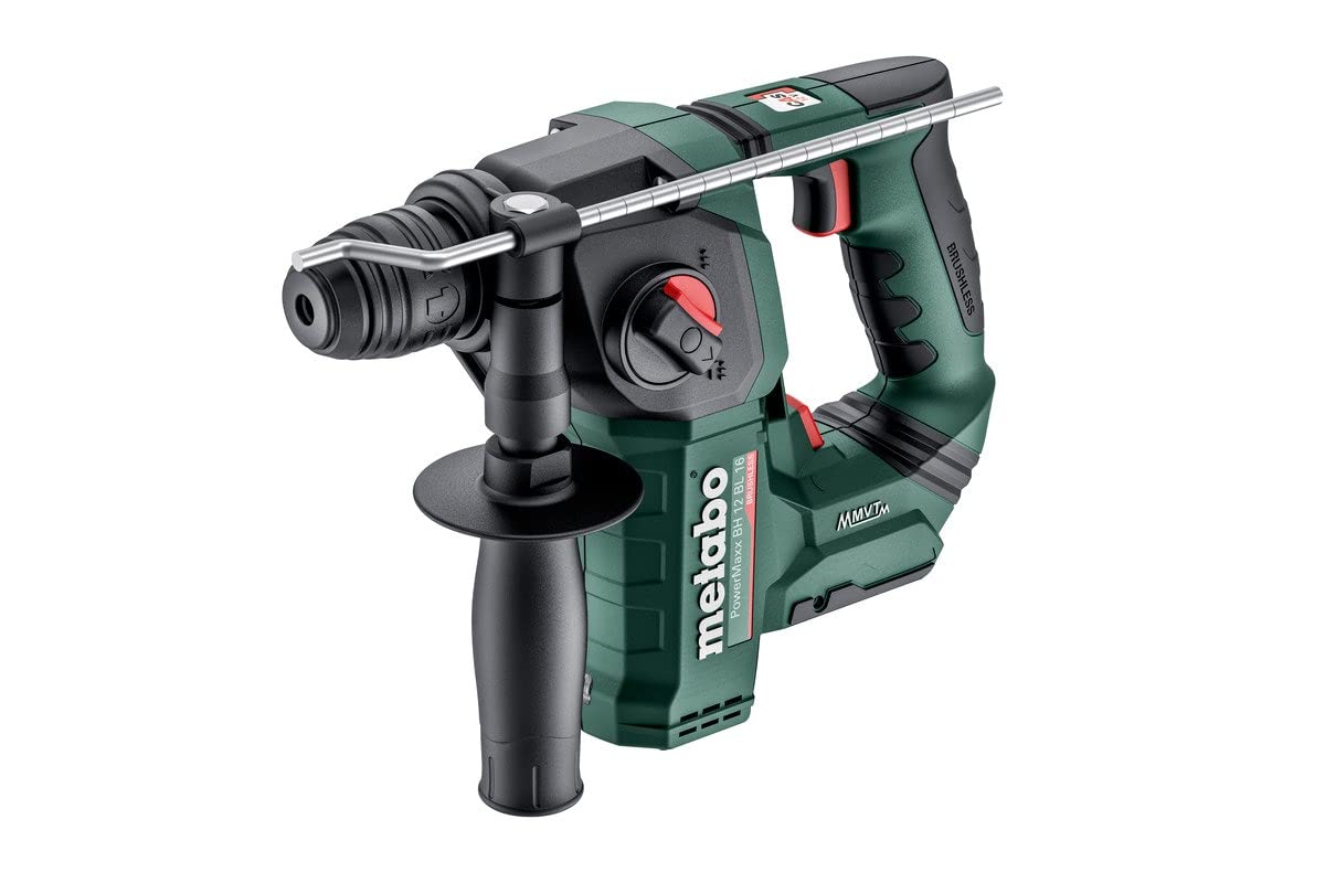 Metabo Akumulatorowy młotek z meta Box (bez akumulatora, ze światłem LED, 12 V, wiercenie udarowe + wiercenie, z wyłącznikiem bezpieczeństwa) 600207840