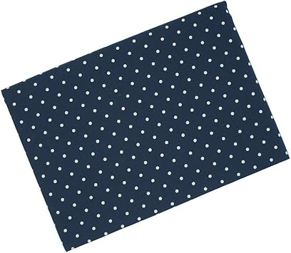 MasterFAB 100% Cotton Fabric by The Yard for Sewing DIY Crafting Fashion Design Printed Floral Washable Cloth Bundles Voile;Full Width cuttable39 x 55inches 100x140cm Grey Dots on Navy