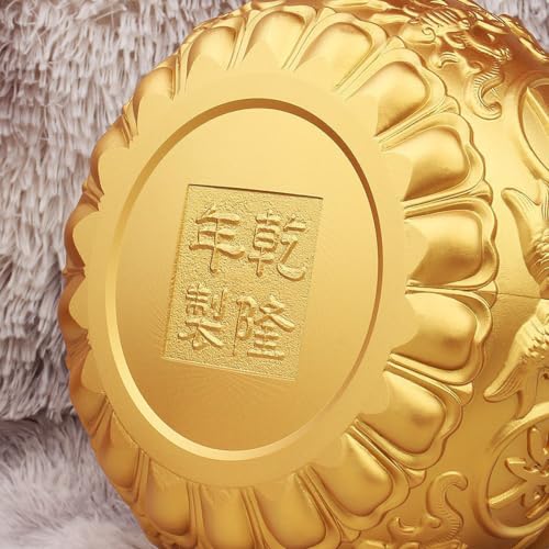 Cuenco Feng Shui de Latón Macizo con Diseño de Pez y Murciélago 4