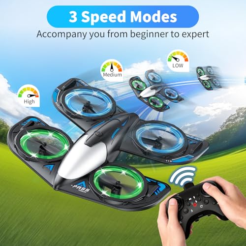 RC Drone for Kids Beginners, Foam Remote Control Drone with Cool Lights, 360° Flip, Altitude Hold, 3 Speed Modes, Collision Protection and Ease of Use, RC Airplane Quadcopter Toy Gift for Boys and Girls - Image 4