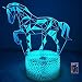 Produktbild 3D Pferd Lampe Nachtlicht Fernbedienung USB Power 7/16 Farben 3D LED Lampe Formen Kinder Schlafzimmer Geburtstag Weihnachten Geschenke