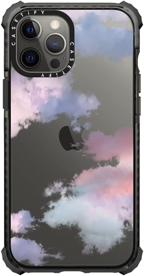 CASETiFY Ultra Impact Case for iPhone 12 Pro Max - Clouds - Clear Black - Image 6