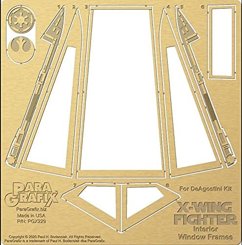 BIBNY Paragrafix Internal Window Frames for DeAgostini X-Wing PGX229