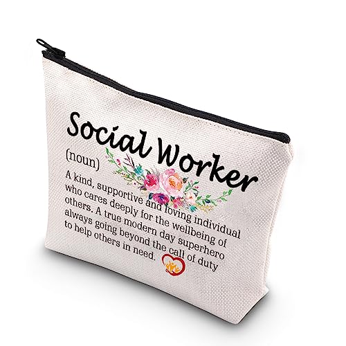 PLITI Social Worker Gift Social Worker Definition Makeup Bag Social Work Appreciation Gift Social Worker Graduation Gift, Sozialarbeiter Substantiv U, modisch