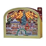 サンリオ(SANRIO) クリスマスカード メッセージカード クリスマス ライト＆メロディー 金の枠にクリスマスマーケット JXPM 7-5 244066