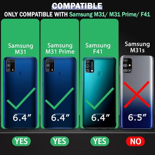 Image of TheGiftKart Tough Armor Bumper Back Cover Case for Samsung Galaxy M31 / F41 / M31 Prime | Ring Holder & Kickstand in-Built | 360 Degree Protection Back Case (PC & TPU, Sliding Camera Cover, Blue)
