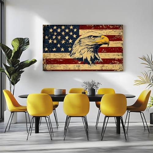Affiches Décoratives pour Maison Aigle et Drapeau USA - 4