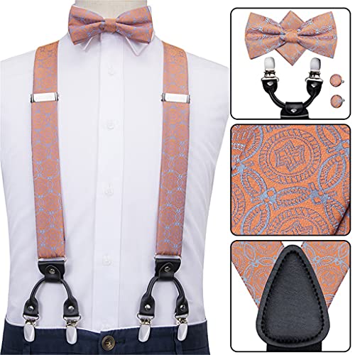 Set correa y moño para hombre con 6 clips coral miniatura 2