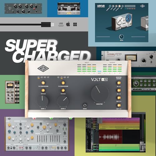 Universal Audio Volt 476 USB Audio Interface zum Aufnehmen, Podcasten und Streamen mit umfangreichem Audiosoftware-Paket