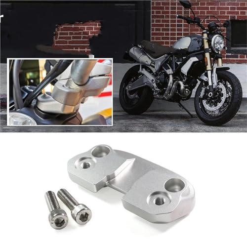 Evita dolor de espalda con el elevador de manillar plata para Ducati Scrambler 2