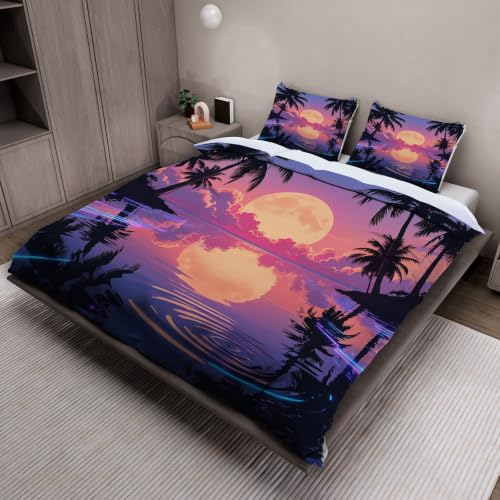 Linge de Lit Fermeture Éclair Douce Housse de Couette 140x200cm - 4