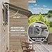 Outsunny 8' x 7' Patio Retractable Awning, Manual Exterior Sun Shade Deck Window Cover, Beige