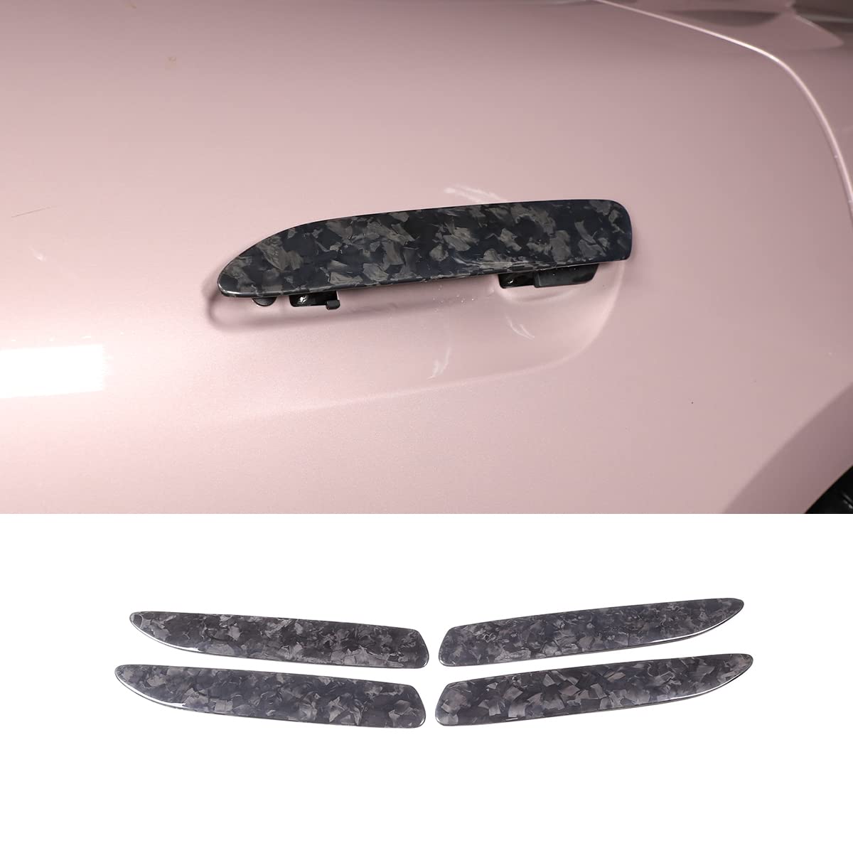Éviter rayures poignée Porsche Taycan coques carbone véritable forgé sans perçage lot de 4