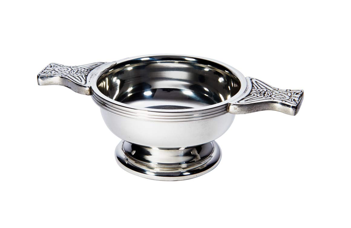 Wentworth Pewter - Small Claddagh Pewter Quaich Bowl with Customization