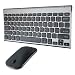 Rechargeable Wireless Keyboard Mouse, Seenda Ultra Slim Small Keyboard and Mouse with Keyboard Dust Cover for Windows Devices, Space Gray