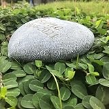 JHB Personalisierte Haustier Memorial Garden Stein für Tier, Herzform Haustier Grabmarkierungen für Hund und Katze, Grabstein Memorial Garten Stepping Stone