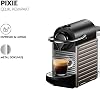 Nespresso C66T Pixie Titan + Aeroccino 3 Bundle Coffee Maker, Gray