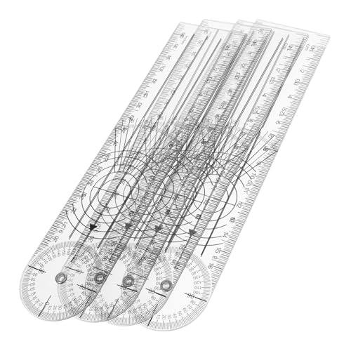 Juego de 4 Goniómetros de Plástico Plegables para Medición de Ángulos miniatura 1