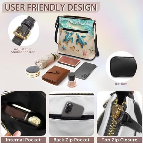 Bolso de cuero para mujer con correa ajustable impermeable miniatura 6