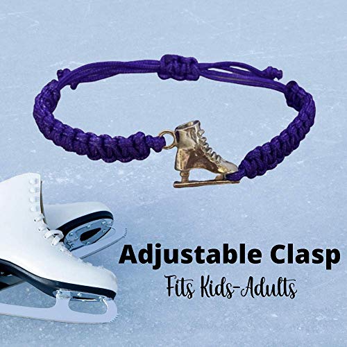 Image of Infinity Collection Figure Skating Charm Bracelet, Ice Skating Jewelry, Adjustable Skate Bracelet, Figure Skater Gift