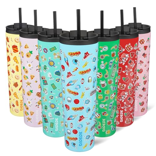 Image of BJPKPK 34oz Coffee Tumbler with Straw, Insulated Stainless Steel Cup