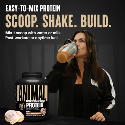 Image of Animal Whey Isolate Protein Powder, 25G High Protein | Cinnamon Bun 4LB