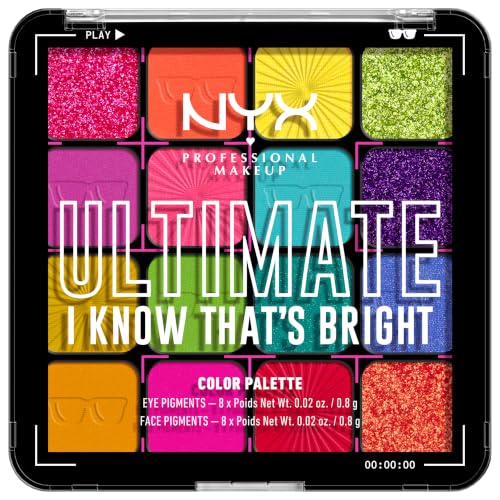 NYX Professional Makeup Lidschattenpalette mit 16 Farbtönen, Intensives und langanhaltendes Finish… – Ansicht 1